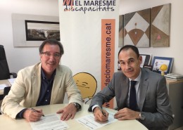 signatura conveni Fund.La Caixa - Fund. el Maresme