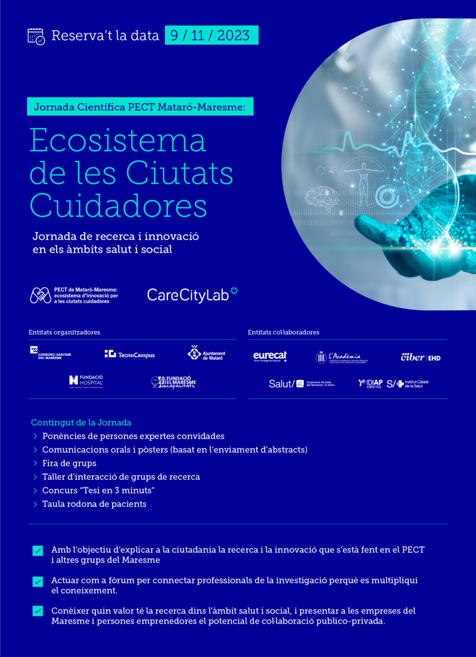 ecosistema de les ciutats cuidadores_save the date_fundació el maresme_PECT